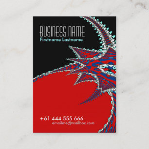 Striking Bold Red & Black Business Card