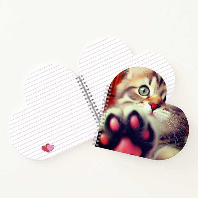 Striking Cat Paw Portrait Notebook (Inside)