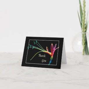 Striking Colorful  floral Thank You Card