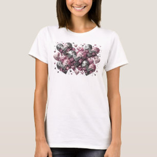 Striking Colourful LOVE SPARKLES Wearable Art T-Shirt