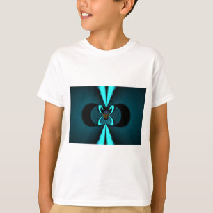 Striking Cutting-Edge Cyan and Black Vector Design T-Shirt