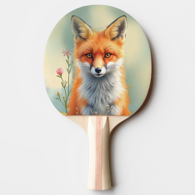 Striking Eyes of a Cunning Red Fox   Ping Pong Paddle (Back)