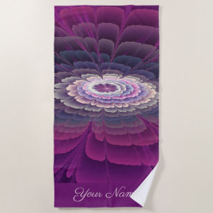 Striking Flower Colourful Abstract Fractal Art Nam Beach Towel