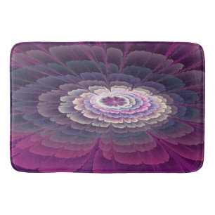 Striking Flower Colourful Abstract Fractal Art Pin Bath Mat