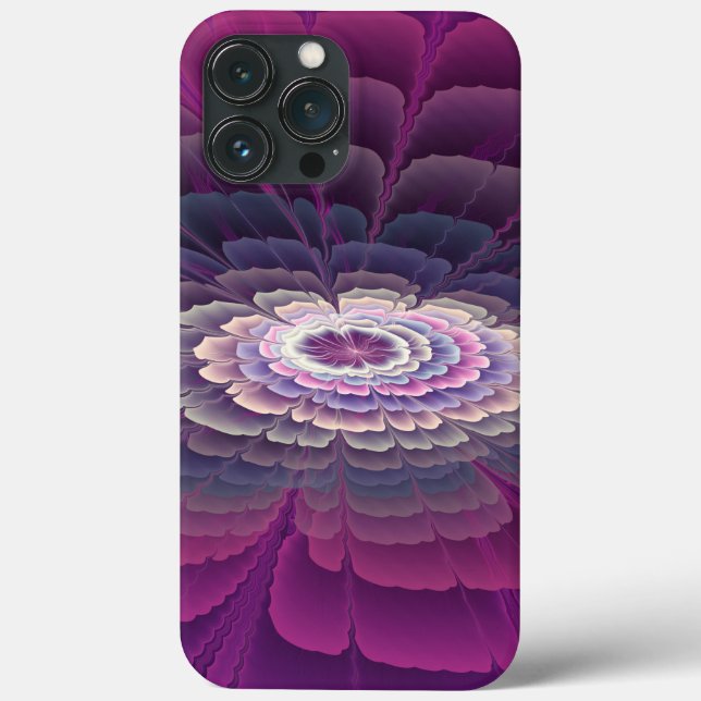 Striking Flower Colourful Abstract Fractal Art Pin Case-Mate iPhone Case (Back)