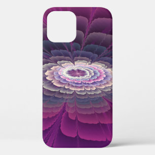 Striking Flower Colourful Abstract Fractal Art Pin iPhone 12 Case