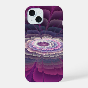 Striking Flower Colourful Abstract Fractal Art Pin iPhone 15 Case