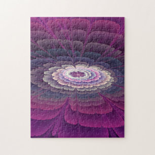 Striking Flower Colourful Abstract Fractal Art Pin Jigsaw Puzzle