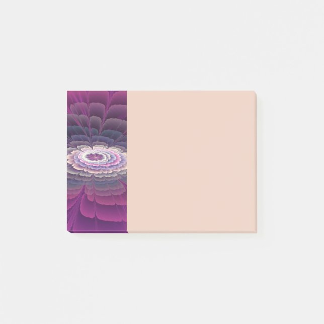Striking Flower Colourful Abstract Fractal Art Pin Post-it Notes (Front)