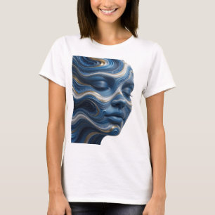 Striking Gold ABSTRACT ART Fashion Print T-Shirt