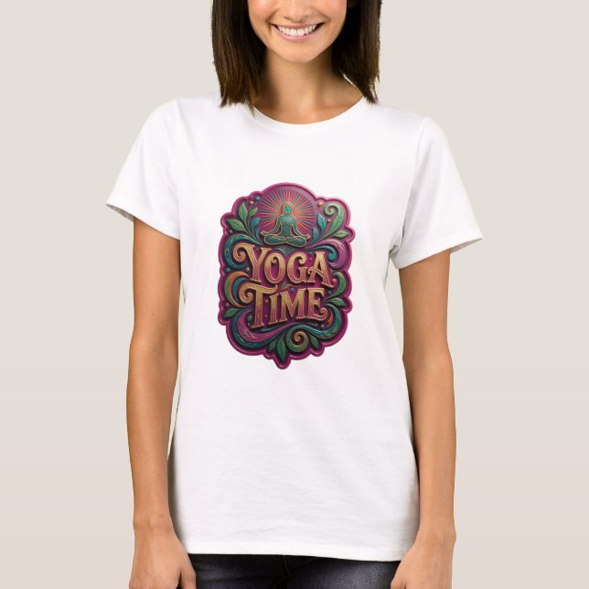 Striking Gold YOGA TIME Graphic Tee (Front)