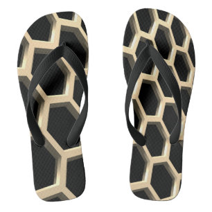 Striking Hexagon Pattern Design Jandals