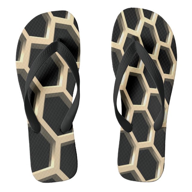 Striking Hexagon Pattern Design Jandals (Footbed)