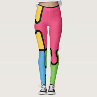 Striking Jigsaw pattern Leggings