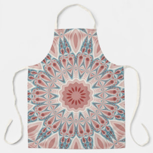 Striking Modern Kaleidoscope Mandala Fractal Art Apron