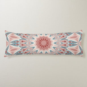 Striking Modern Kaleidoscope Mandala Fractal Art Body Cushion