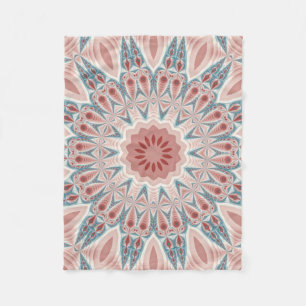 Striking Modern Kaleidoscope Mandala Fractal Art Fleece Blanket