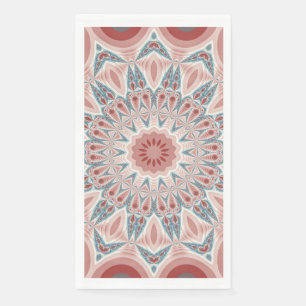 Striking Modern Kaleidoscope Mandala Fractal Art Napkin