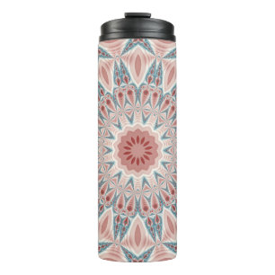 Striking Modern Kaleidoscope Mandala Fractal Art Thermal Tumbler