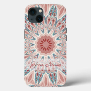 Striking Modern Kaleidoscope Mandala Fractal Name iPhone 13 Case
