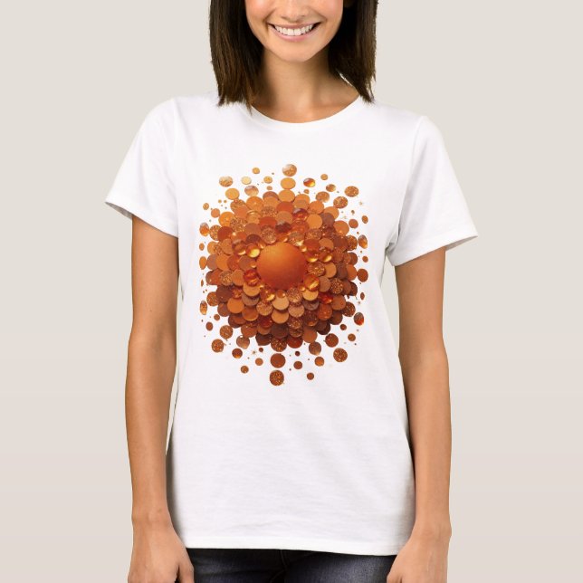 Striking Orange ORANGE SPHERE Print T-Shirt (Front)