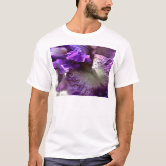 Striking Purple, Violet and Mauve Iris Abstract T-Shirt
