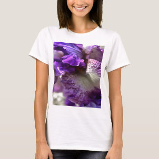 Striking Purple, Violet and Mauve Iris Abstract T-Shirt