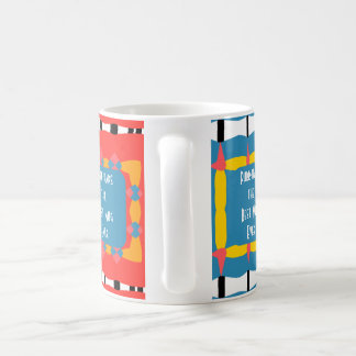 Striking Red, Blue and Yellow Geometric Coffee Mug