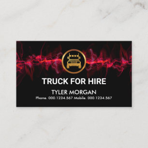 Striking Red Electrical Lightning Truck For Hire Business Card