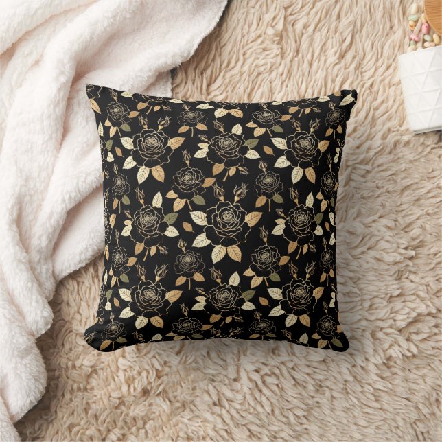 Striking rose and bud composition  cushion (Blanket)