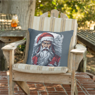 Striking Samurai Santa Claus Cushion