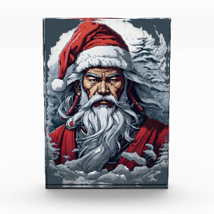 Striking Samurai Santa Claus Photo Block