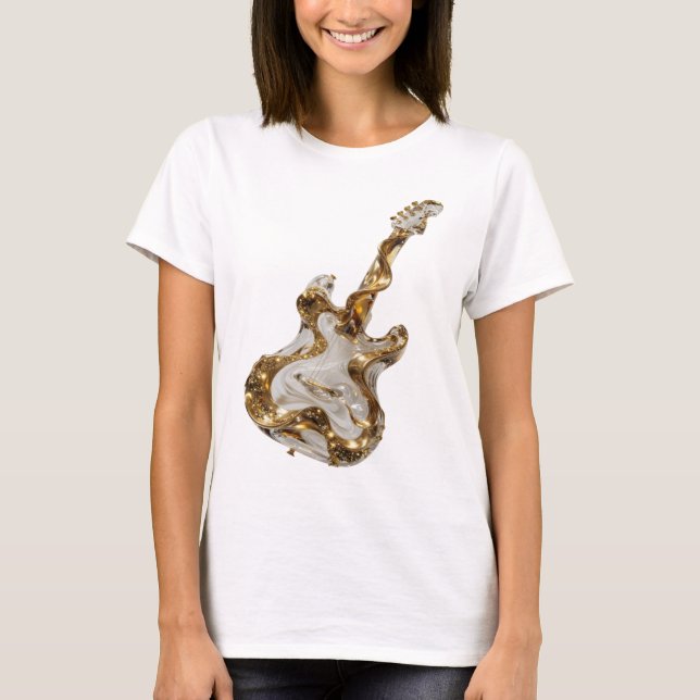 Striking Silver ABSTRACT ART Abstract Design T-Shirt (Front)