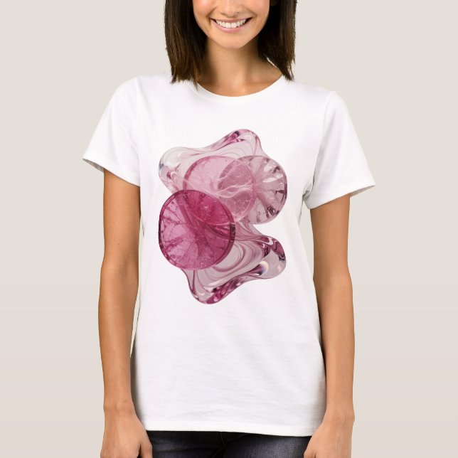 Striking Silver ABSTRACT ART Graphic Design T-Shirt (Front)