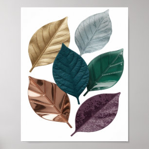 Striking Silver LEAFY T DESIGN Print