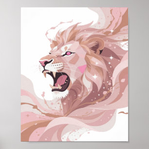 Striking Silver LION KING Custom Design v2 Poster