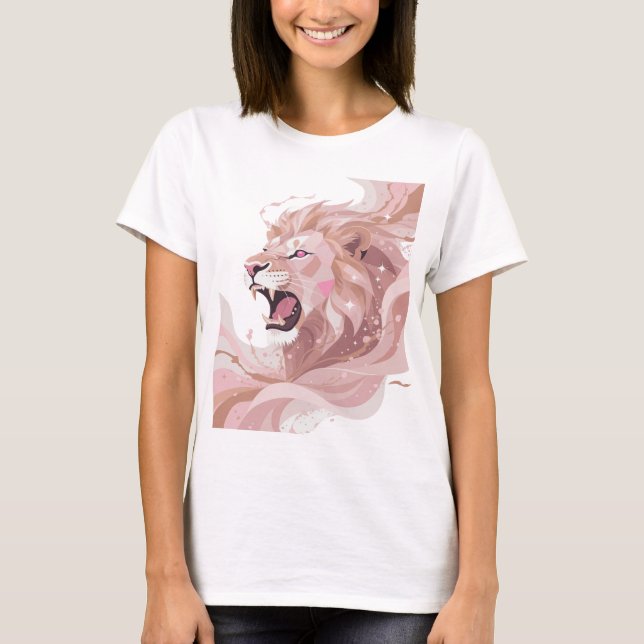 Striking Silver LION KING Custom Design v2 T-Shirt (Front)