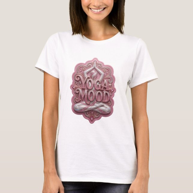 Striking Silver YOGA MOOD Slogan Tee (Front)