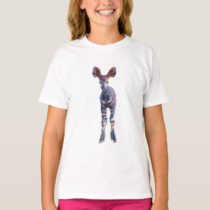 Striking Stylised Okapi Forest Animal Kids T-Shirt