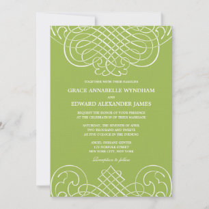 Striking Swirls Wedding Invitation