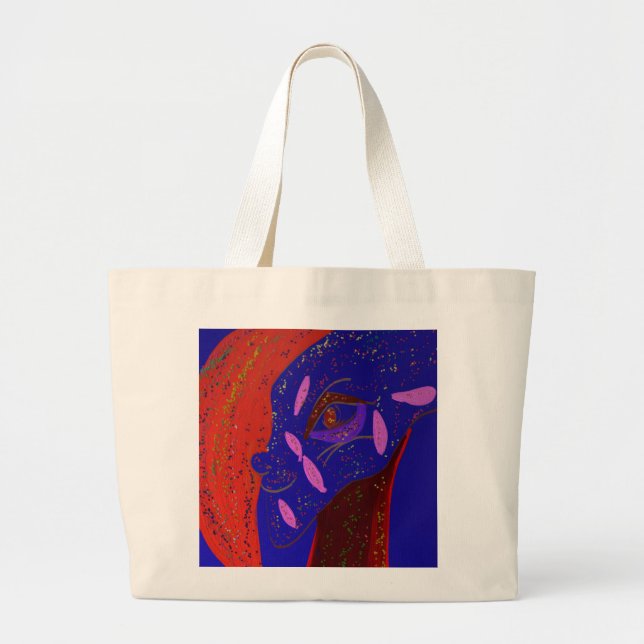 Strikingly Beautiful Creature Jumbo Tote Bag (Front)