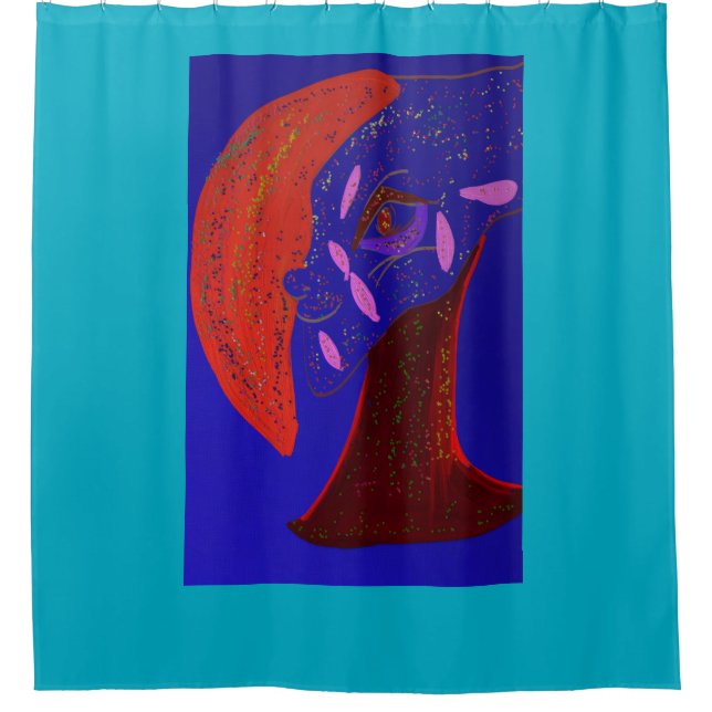 Strikingly Beautiful Creature Shower Curtain (Front)
