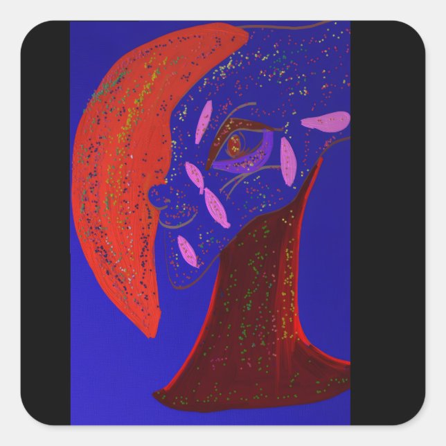 Strikingly Beautiful Creature Square Stickers (Front)