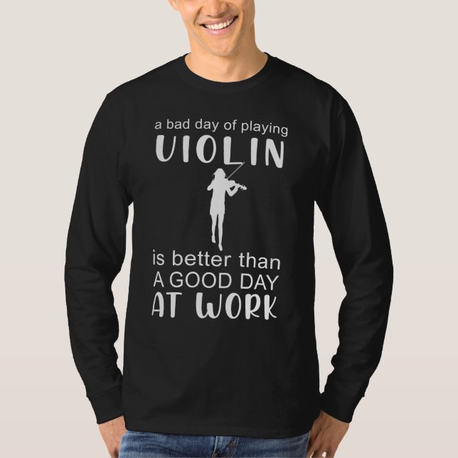 String Along Laughter with Bad Day of Violin Tee - (Front)