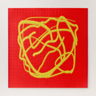String and Rope Hope Art design Graphics red Jigsaw Puzzle