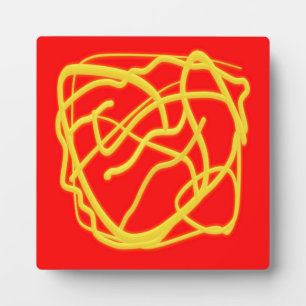 String and Rope Hope Art design Graphics red Plaque