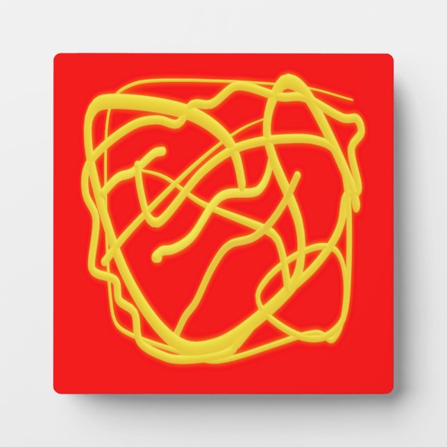 String and Rope Hope Art design Graphics red       Plaque (Front)