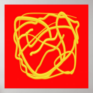 String and Rope Hope Art design Graphics red    Poster