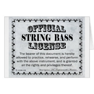 String Bass License