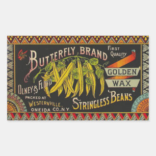 String Bean Label Vegetable Country